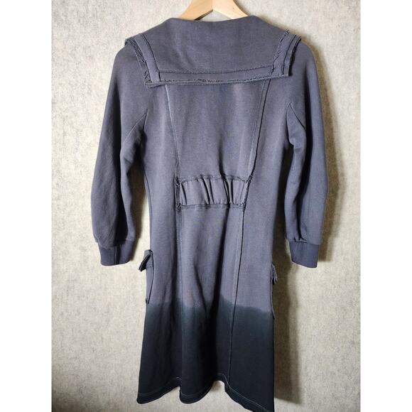 YAG COUTURE Gray Two-Tone Button Up Steampunk Retro Jacket SZ S - Picture 2 of 11